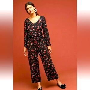 Velvet by Graham & Spencer for Anthropologie floral jumpsuit XL